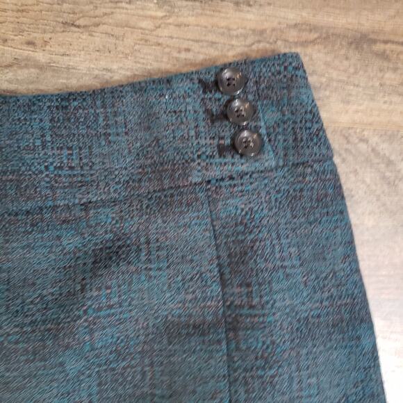 Ann Taylor Multicolor Pencil Button Detail Career Knee Length Skirt Size 4 - Picture 3 of 11
